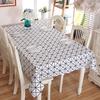 Modern Simple Cotton Thickened Canvas, Simple Black And White Geometric Triangular Party Coffee Table Tablecloth Dining Table Cloth