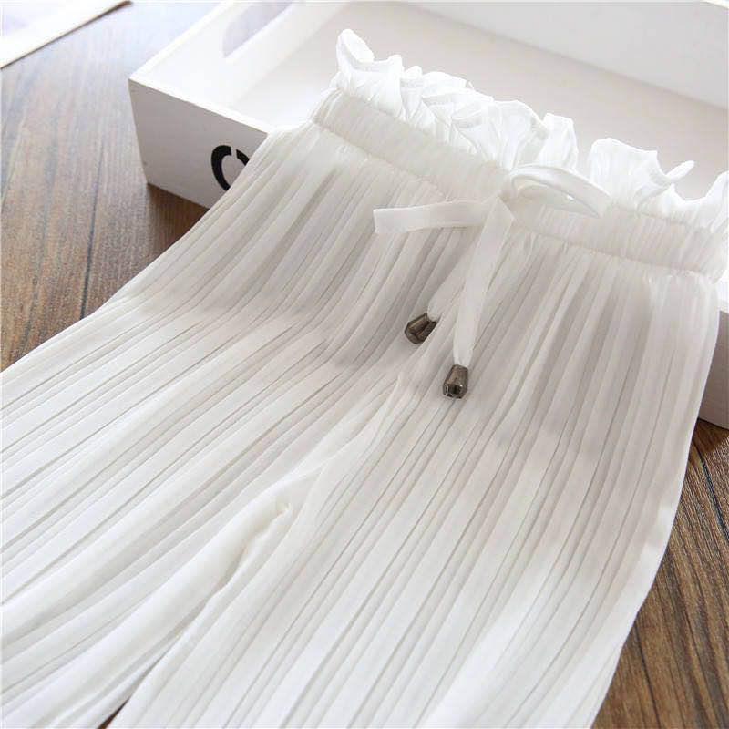 Girls' Wide-Leg Mosquito-Proof Summer Pants - Casual 9-Point Pants for Little to Big Girls