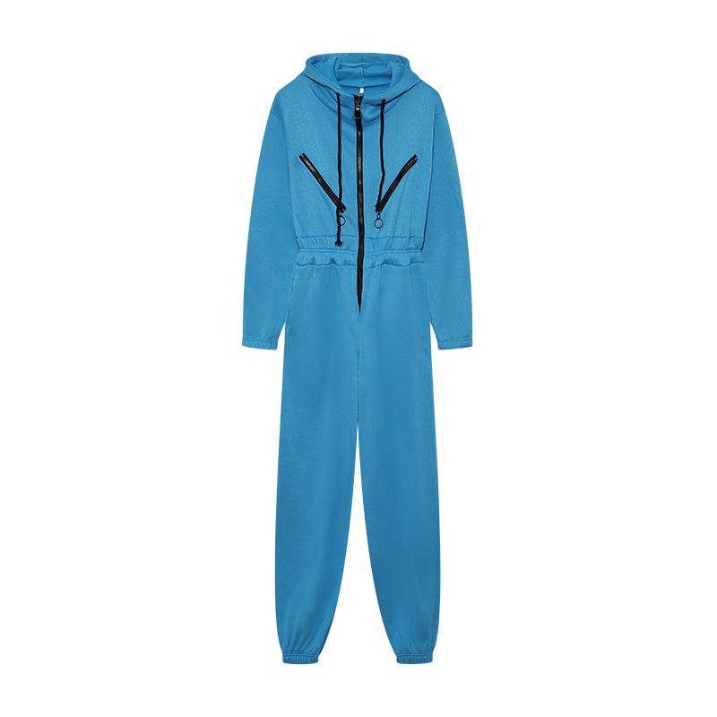 Autumn Winter Women's Hoodie Tracksuit Jumpsuits Loose Playsuits Rompers Female Casual Warm Sports Jumpsuit