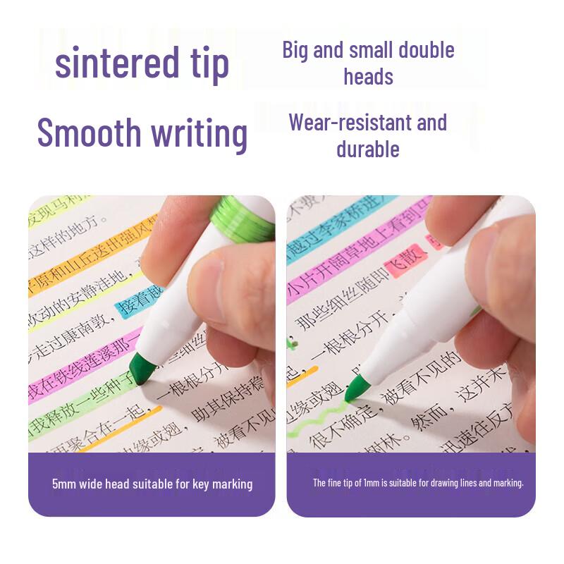 Deli Double-Ended Highlighter Pen Set
