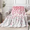 Valentine's Day Throw Blanket, Valentines Blanket Red Pink Heart Plaid Fuzzy Blanket Romantic Love Heart Decorative Soft Cozy Flannel Blanket for Mom