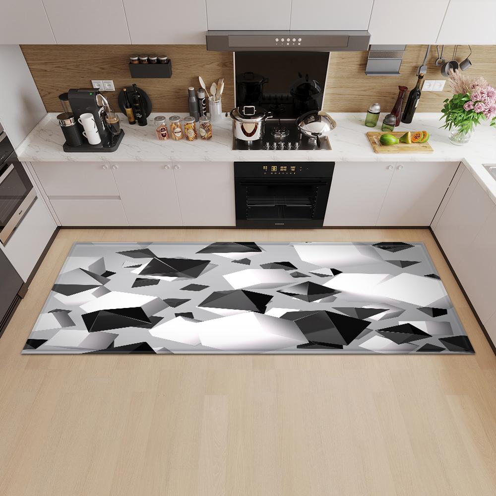 Modern Kitchen Mat Entrance Door Mat Bedroom Living Room Carpet Home Corridor Bathroom Non-slip Floor