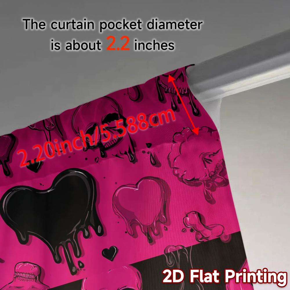 2D Flat Printing  JIT 2pcs   Curtains (Without Rod) Gothic Curtains Creative Modern Curtains Versatile Polyester Fabric Curtains