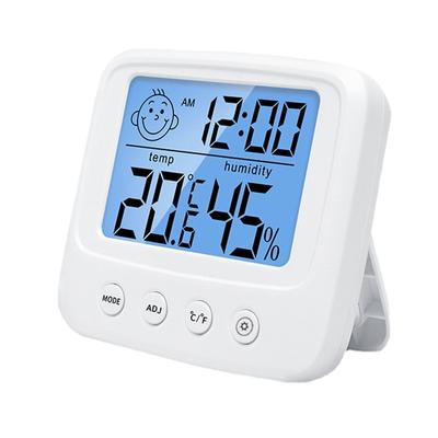 1 unidad LCD Digital medidor de humedad y temperatura retroiluminación hogar interior higrómetro electrónico termómetro estación meteorológica habitación de bebé