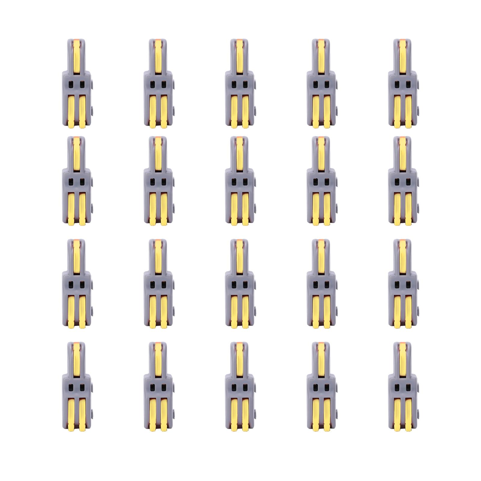 

20Pcs Quick Terminal Block 1 in 2 out Wire Connector TShape PushType Wiring Splitter SPLF12A(Yellow помаранчевий