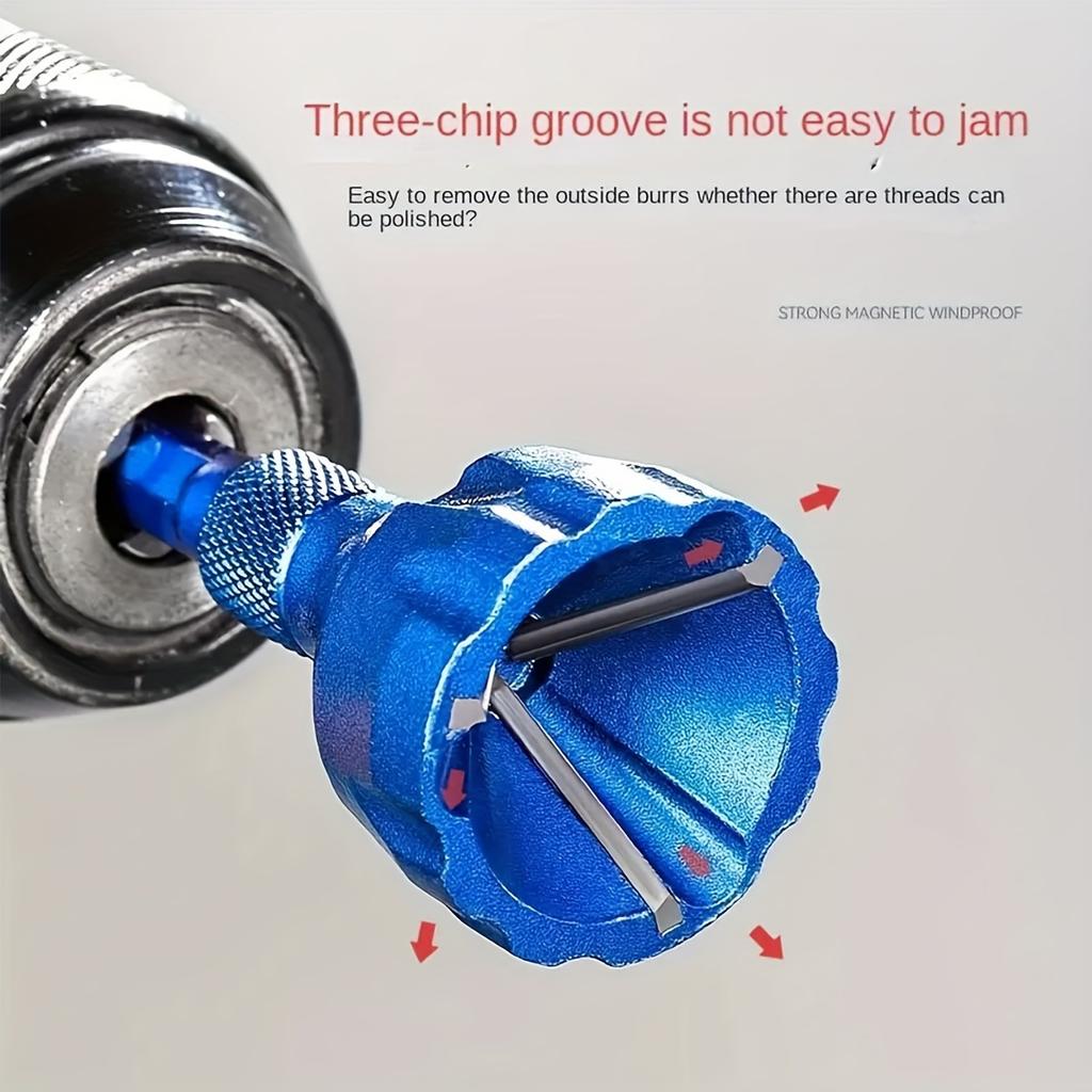 Drill Bit Screw Deburring External Chamfer Cylindrical Chamfering Knife Screw Repairer Thread Trimming Angle Bolt Repair Tool