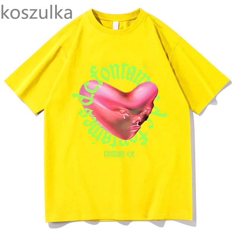 Fontaines D.C.Romance Tour T Shirts Unisex Hip Hop Oversized Tshirt Unisex's Cotton T-shirts Unisex Vintage Streetwear Aesthetic Clothes