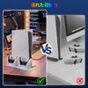 Tomistan Vertical Stand for PS5 Slim with Cooling Fan for Fast 10 RGB Ambient LED Charging Heat 3 Fan Simultaneous Compatible with Versions