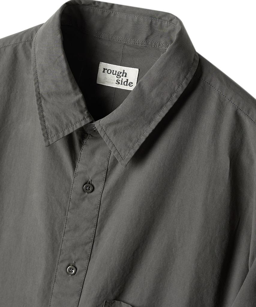 Leopeusaideu Shirring Shirt Charcoal