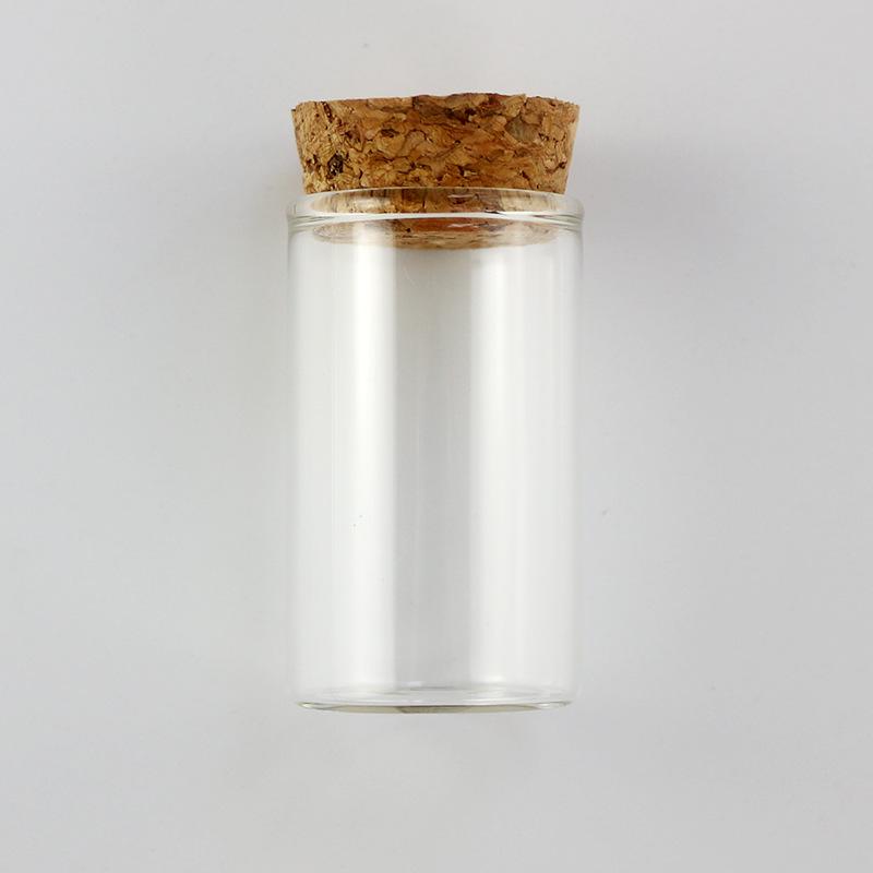 Charming Small Glass Cork Bottle for Seashells or Feather Collections