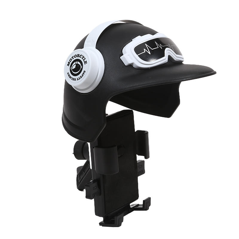 Universal Phone Holder Motorcycle Mobile Phone Holder Cute Small Helmet Shape Phone Stand Motorcycle Handle Gravity Mount