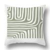 Simple Green Geometric Pattern Pillowcase Car Ornaments Office Living Room Home Pillowcase