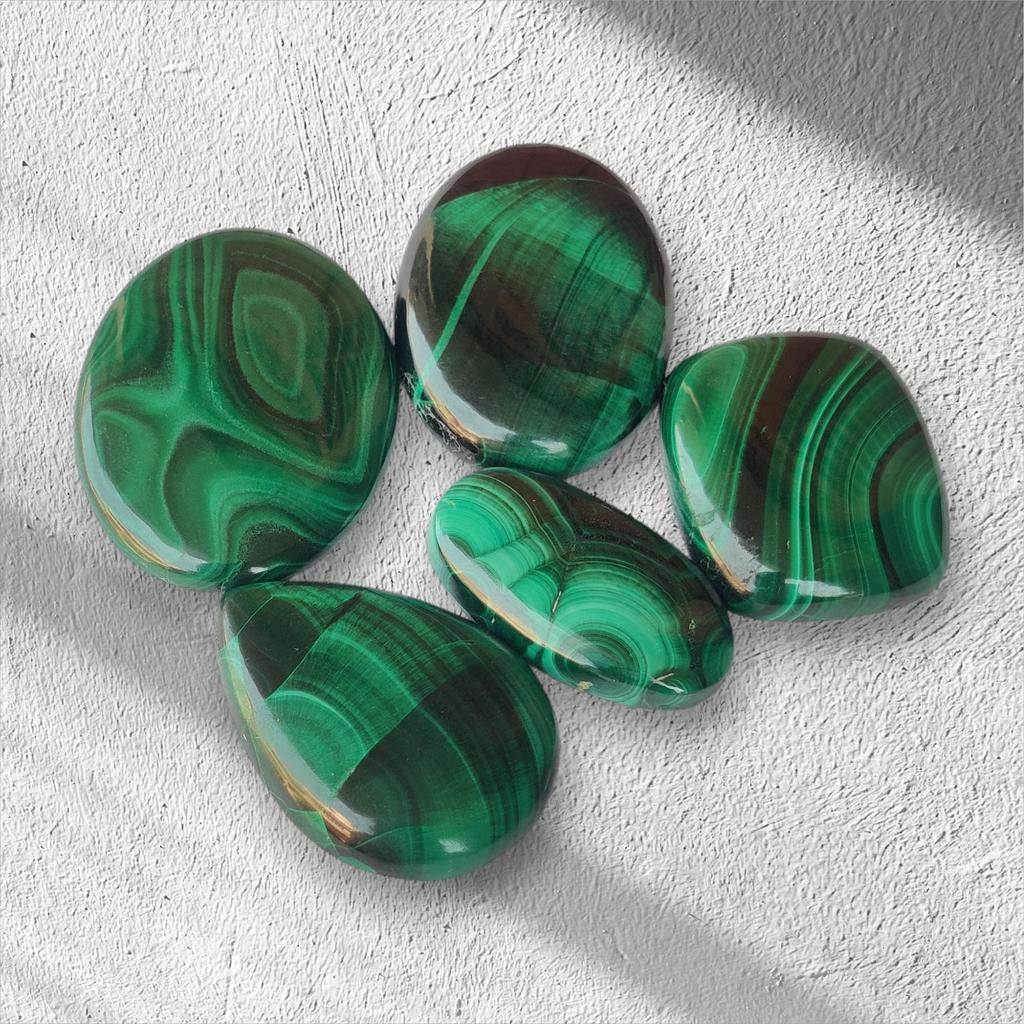 Natural Hand Polished Cabochon Lot, Mix Malachite Lot, Designer Green Malachite Cabochon Gemstone, Malachite For Making Jewelry Pendent.