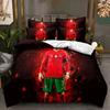 Football Printing Quilt Cover Pillowcase 3D Digital Printing Three-Piece Set