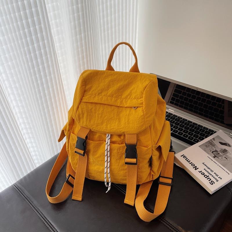 

Универсальная повседневная легкая тканевая сумка женский новый свежий и модный рюкзак дорожный нишевый рюкзак жёлтый