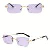 1pc Y2K Geometric Frameless Glasses Modern Chic Design Women Fashion Accessory Trendy Style