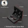 Diswei L-Shaped Plastic 90° Corner Bracket for Shelves and Cabinets