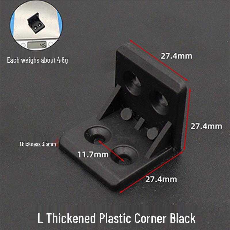 Diswei L-Shaped Plastic 90° Corner Bracket for Shelves and Cabinets