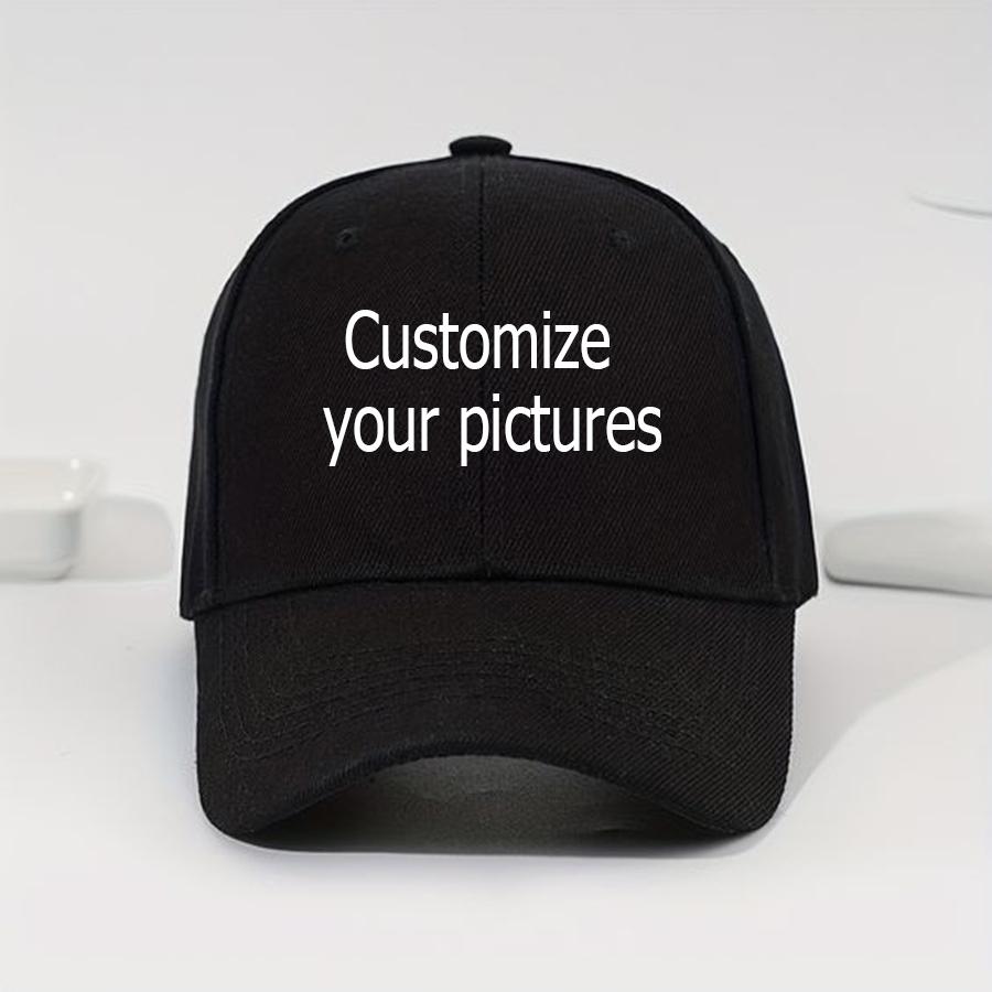 

Customization Logo Text Pattern Printed Baseball Caps for Women Man Personalized Hats Casual Hip Hop Cap Black/White/Navy Blue чёрный