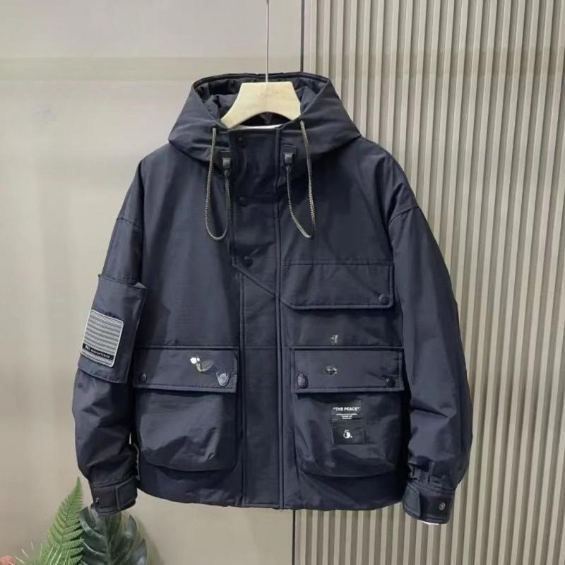 Winter Trendy Casual Jacket Men's Hooded Loose Outdoor Jacket Versatile Jacket