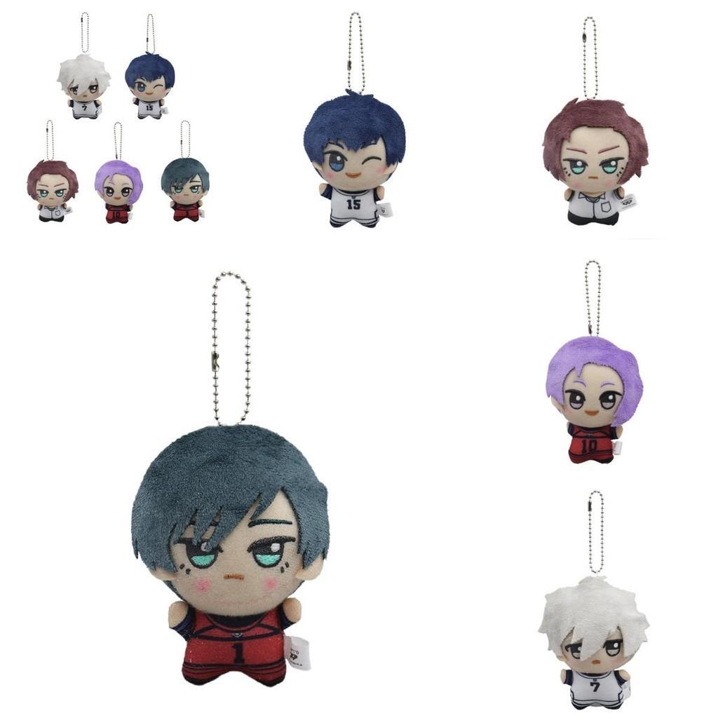 Plush Toy Keychain Adorable Blue Cartoon Animal Soft Pp Cotton Filling