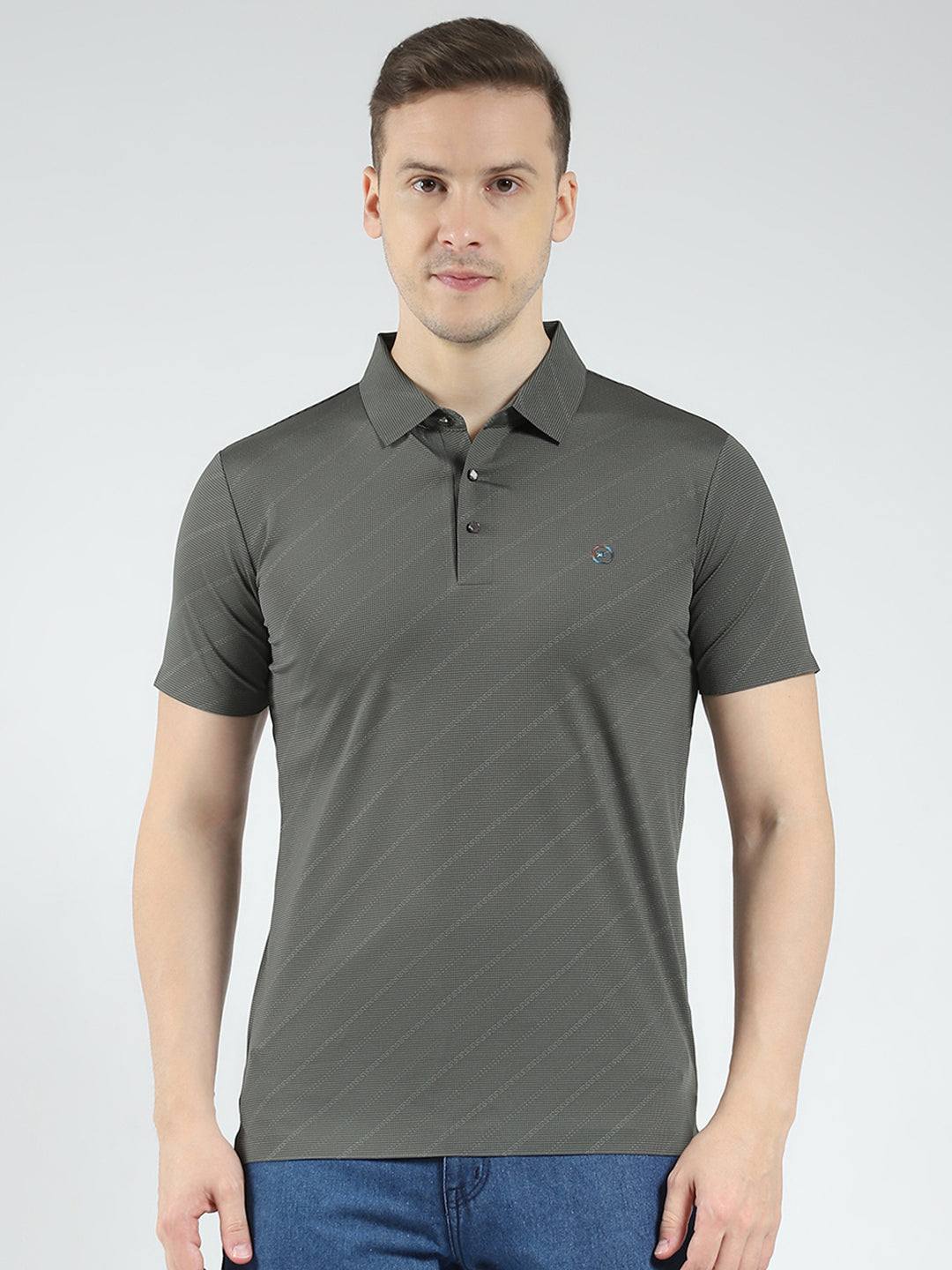 Monte Carlo Men Slim Fit Olive Tshirt M оливковый