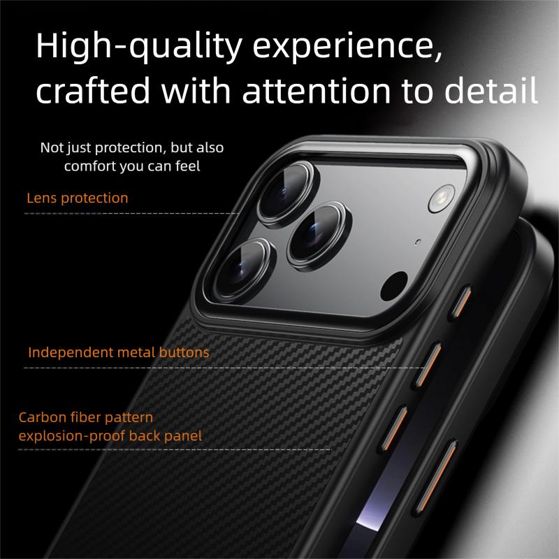 for MagSafe Carbon Fiber Aramid Style Case for iPhone 17 16 15 14 13 12 Pro Max Air 16e Plus Magnetic Anti-drop Cover LMD005