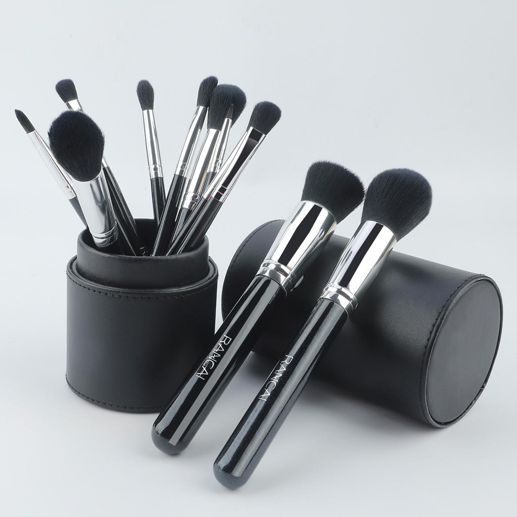 New 12 makeup brushes cover brush black soft hair loose powder brush foundation brush eyeshadow brush eyelash brush multi-functional beauty