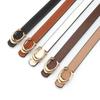 2025 Women's Fashion Alloy Buckle Thin Leather Belt for Jeans & Dresses