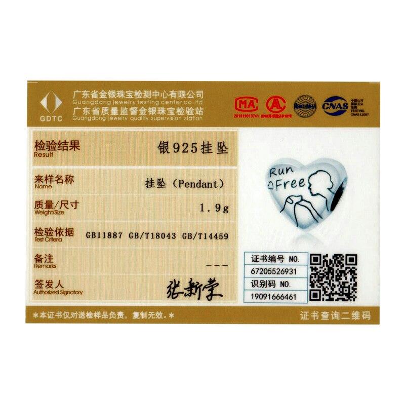 Bamoer Authentic 925 Sterling Silver Heart-shaped Charm Women Love with Pet Bead Jewelry Fit 3mm Snake Bracelet or Necklace DIY Jewelry