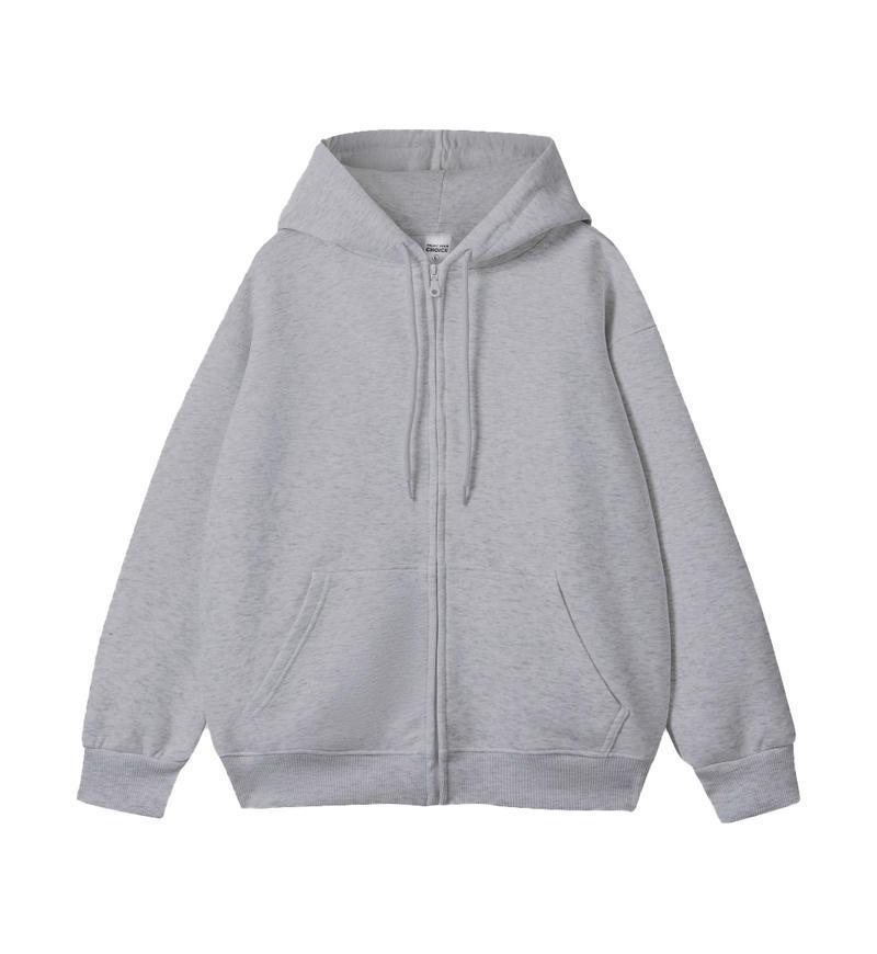 Men's Heavyweight 350g Zippered Hooded Sweatshirt - Trendy Spring/Autumn Cardigan for Couples