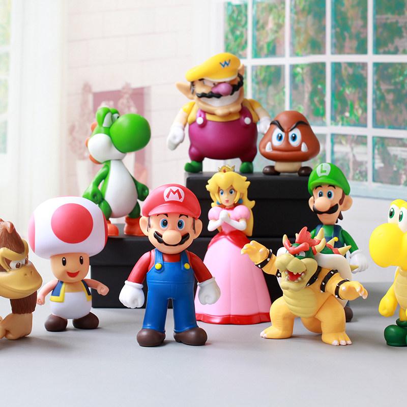 5-18pcs New Anime Super Bowser Figures PVC Toy Model For Kids Birthday Collectible Gifts