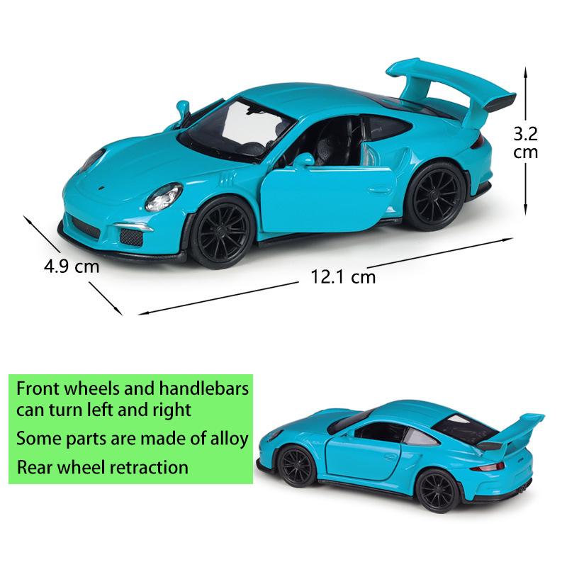 Welly Porsche 911 GT3 RS im Maßstab 1:36, Legierungsautomodell, Druckguss, Metallspielzeugfahrzeuge, Automodell, hohe Simulationssammlung, Geschenke für Kinder