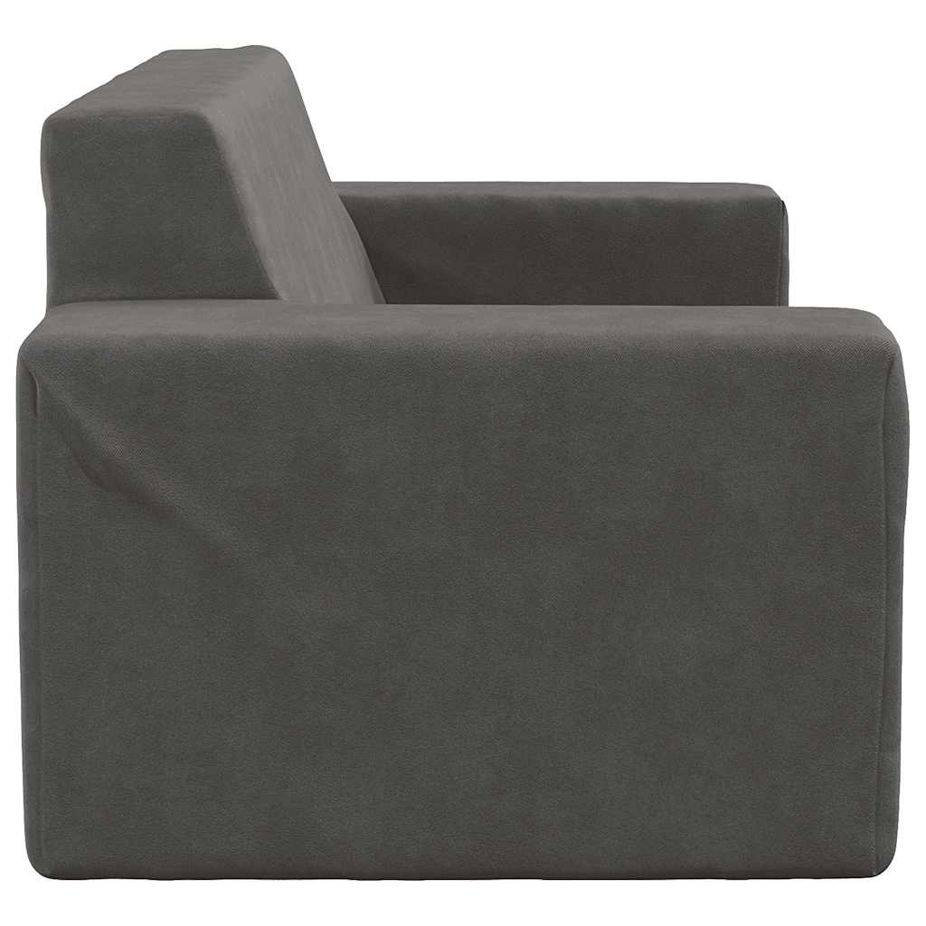 Kids Sofa 2 Seater Anthracite Soft Plush