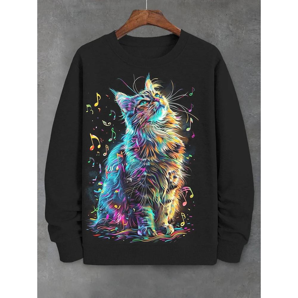 

Animal Cat Dog 3D Print Sweatshirt Hoodie Men/Women Hip Hop Funny Autumn Street Japanese Style Oversized O Neck Hoodie Tops XS