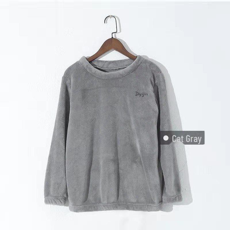 Traje Cálido de Forro Polar Coral para Mujer - Pijama y Ropa de Exterior de Otoño/Invierno