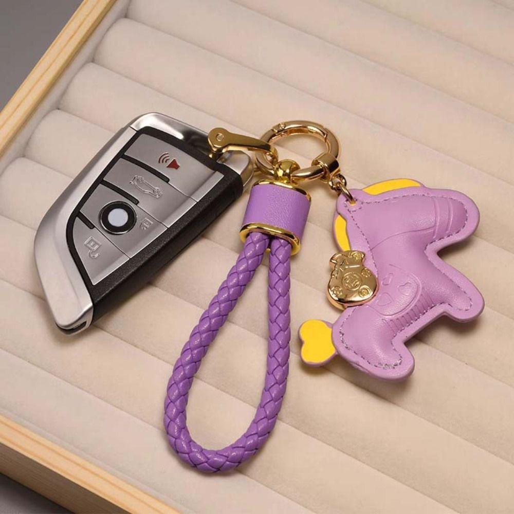 Cute Design Pony PU Keychain Cartoon Style Horse PU Pendants Year Horse Mascot  New Year Gift