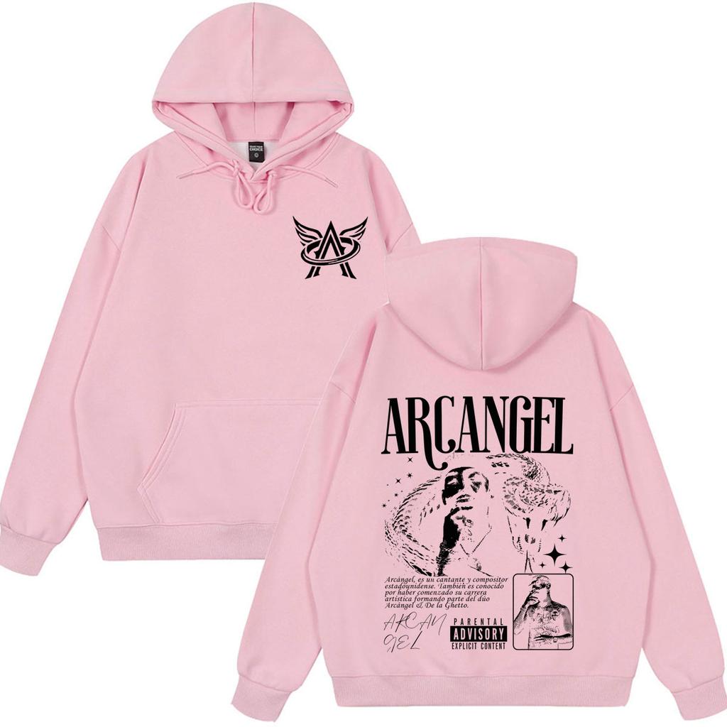 Arcangel La 8va Maravilla Album Tour Print Hoodie neutral Oversized Pullover Long Sleeves Loose Casual Fashion Sweatshirt