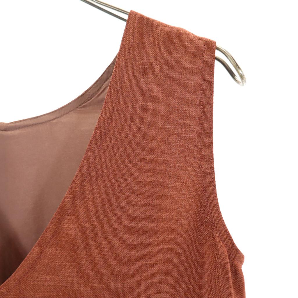 Ron Herman No Sleeve Long Dress S Brown Women Used