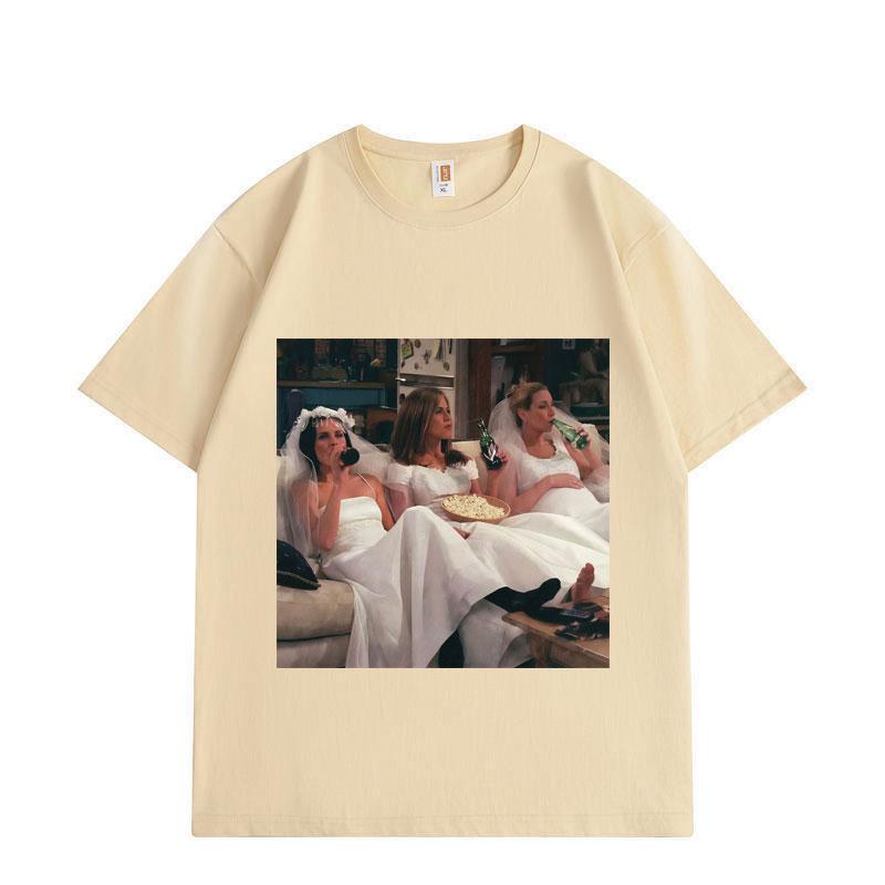 Tv Show Friends Bride Graphic T Shirts Funny 90s Movie Short Sleeve Tshirts Unisexs Fashion Aesthetic Tshirt