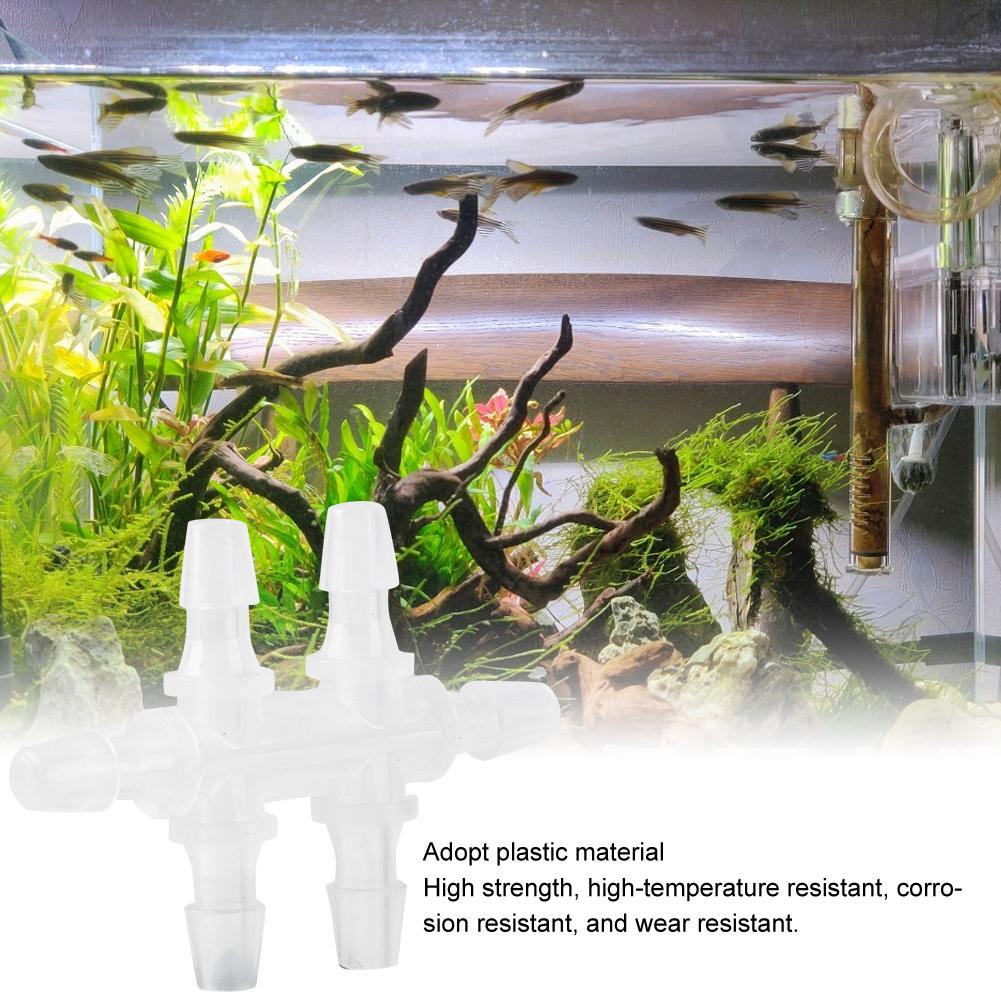 10PCS 6 Way Aquarium Water Pipe Adapter Fish Tank Joint Tube Hose Fittings Connector4.8MM