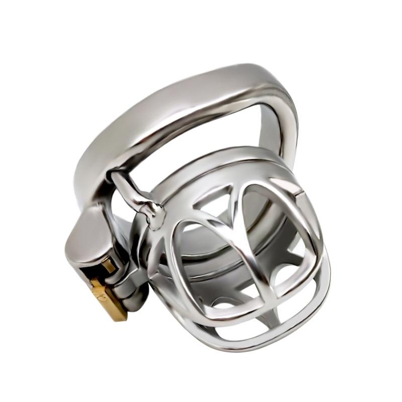 Male Chastity Lock Stainless Steel CB Penis Cage Metal Adult Sex Toys Ga Cock Ring Ball Stretcher Slave BDSM