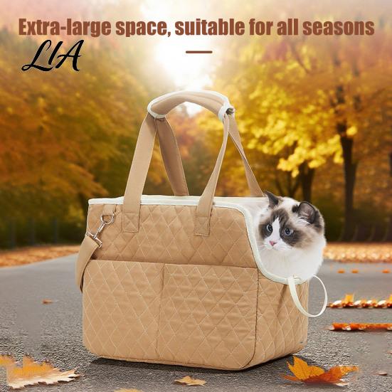 Soft Sided Pet Travel Kennel Portable Cat Carrier, Breathable Carrier Tote with Top Mesh Window, Adjustable Shoulder Strap, Safety Hook for Small Dogs
