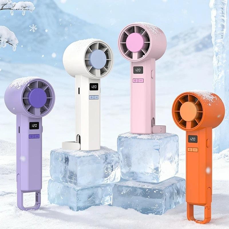 1 Set 120 Speed Usb Rechargeable Portable Mini Handheld Fans Folding Style High-Speed Cooling Fan For Travel Camping Outdoor