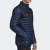 Adidas Color Block Logo Print Stand Collar Quilted Cotton Jacket Men Jacket Navy-Blue EH5624