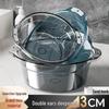 Fumede 3-Piece Transparent Blue Plastic Wash & Foot Basin Set