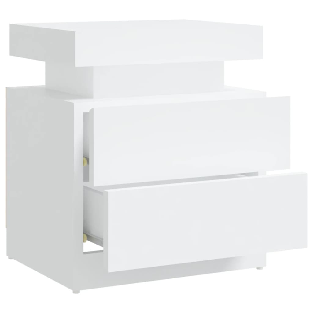 Nightstand White 45 x 35 x 52 cm Particleboard