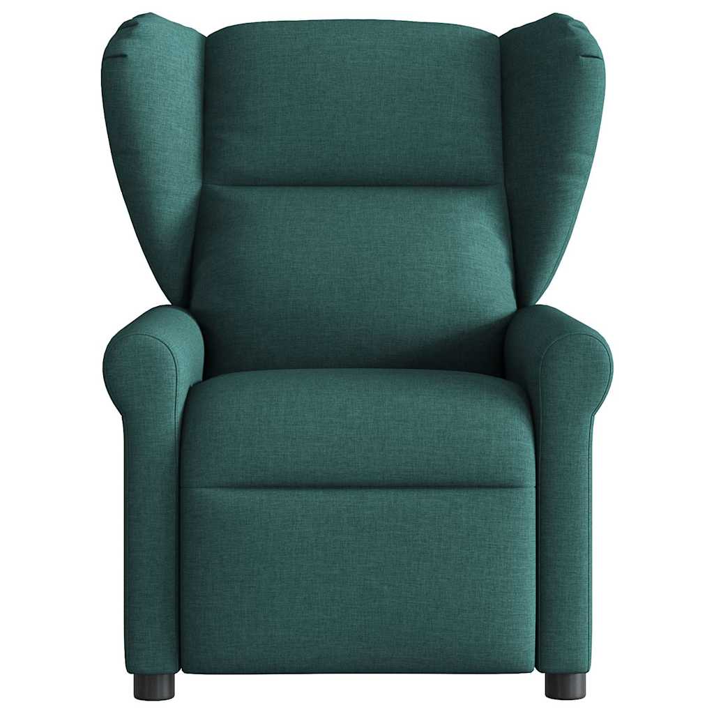Electric Massage Recliner Dark Green Fabric