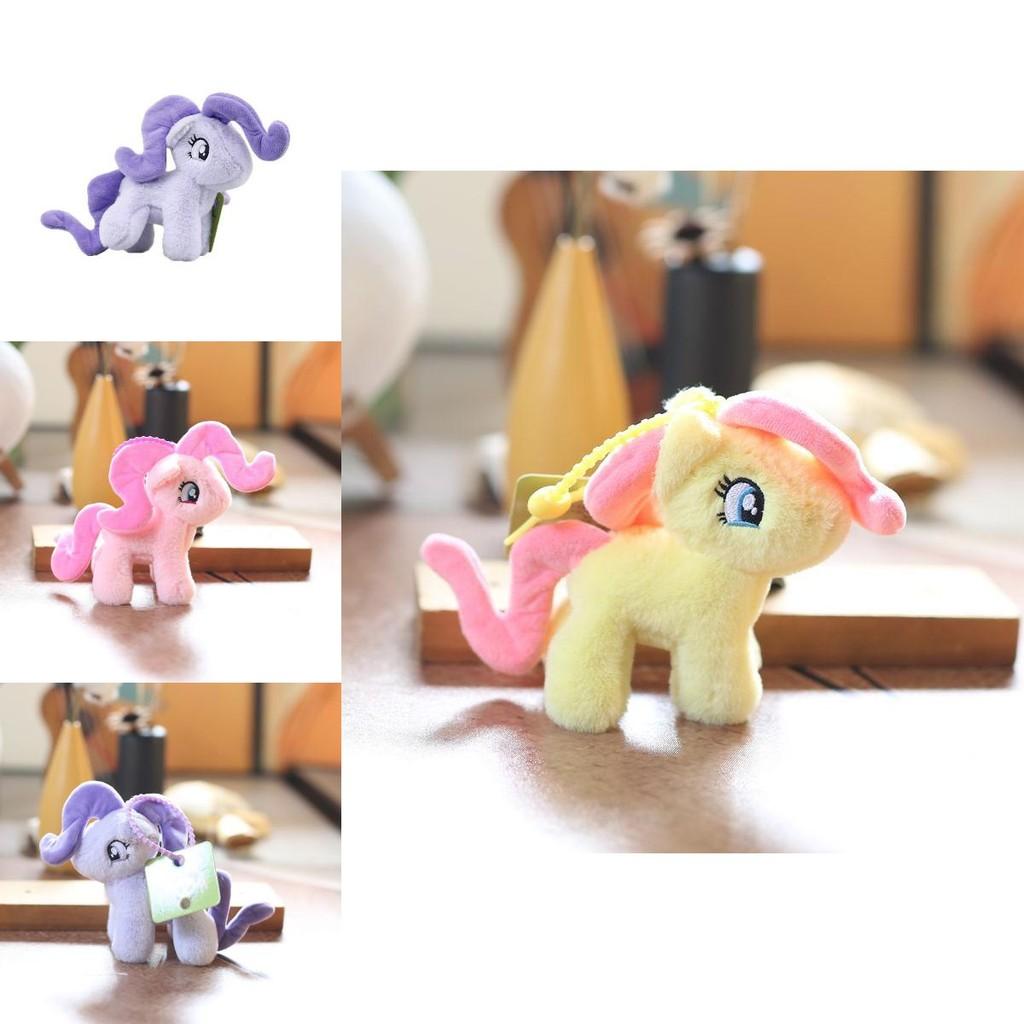 Charming Colorful Plush Pony Keychain Stuffed Animal Soft Doll For Girls Bags