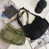 Large Capacity Canvas Shoulder Bags Solid Soft Travel Bag For Women Fashion Fatchels Winter Package Messenger Crossbody Bag